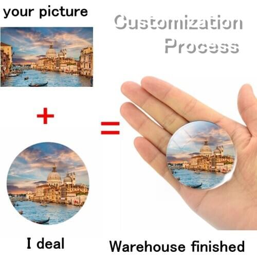 Custom Stickers Personalize Glass Fridge Magnet for Attractions Souvenirs Wedding Gift Friends Family Children Birthday Present