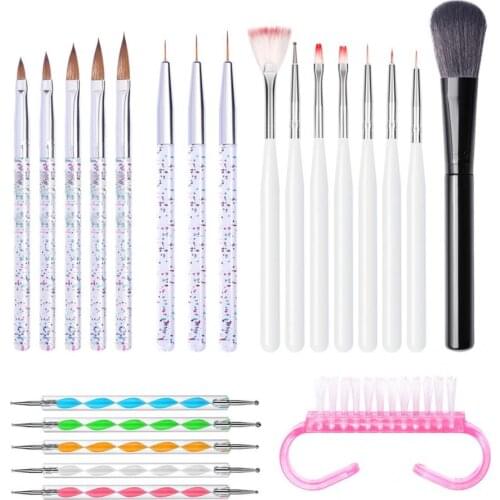 Nail Brush All For Manicure Brush Set Gel Nail Polish Painting Dotting Pen Gel Varnishes Tools Kit Manicure Pens
