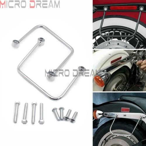 Saddlebag Mount Brackets Support For Harley Slim FLSL Softail FXBB Street Bob Motorcycle Saddle Bag Rail Bar Guards 2018-2021