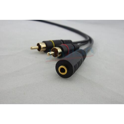 Lotus male head turn 3.5 female head Audio line extension cord 3.5 to RCA 5M 16ft