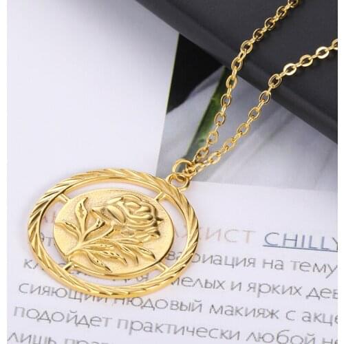 Fashion Round Flower Personality Luxury Hollow Jewelry Necklace