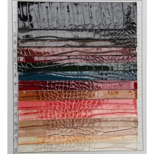 New high-quality PU leather fabric for bag crocodile grain/ fabric sewing waterproof/ leather material/ decorated leather fabric