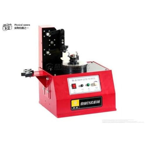 CE Semi Automatic Circle Plate Expiry Date Ink Pad Cup Code Printing Machine