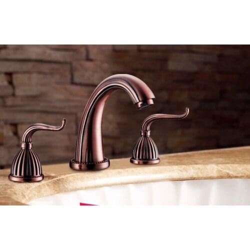2015 direct selling yes copper gold plated jahn has been reporting faucet piece set split fashion hot and cold basin triangle