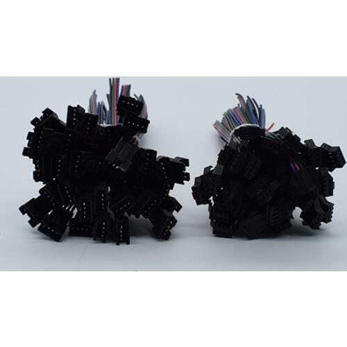 LED male female connecting line, SM2P butt plug, LED light bar plug, 4P male female plug line 15 cm