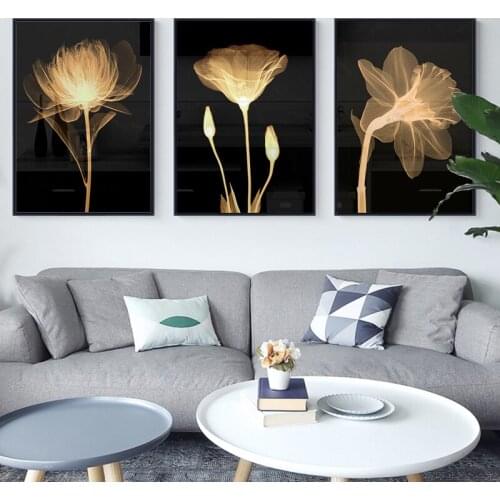 Modern Simple Abstract Transparent Flowers Poster Canvas Painting Wall Art Print Decorative Picture Aisle Living Room Home Decor