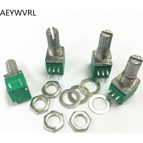 Stereo/pa/sealing potentiometer B10K 10K B20K 20K B5K 5K B50K 50K 100K OHM 5PIN 15mm and nut R09 B10K B100K B20K B5K B50K
