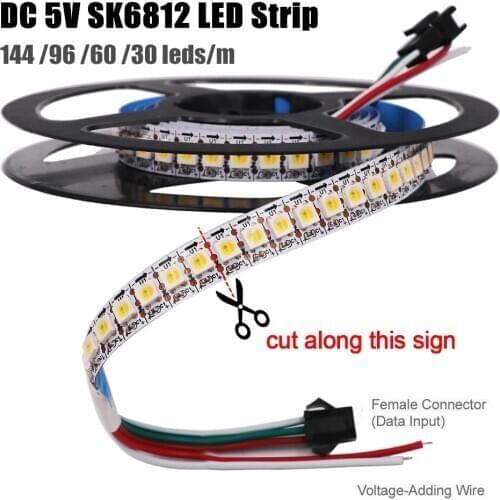 DC 5V SK6812 LED Strip Addressable Like WS2812B RGBW RGBWW RGBNW WWA 4 Color in 1 30/60/144 Leds/m Led Strip Light