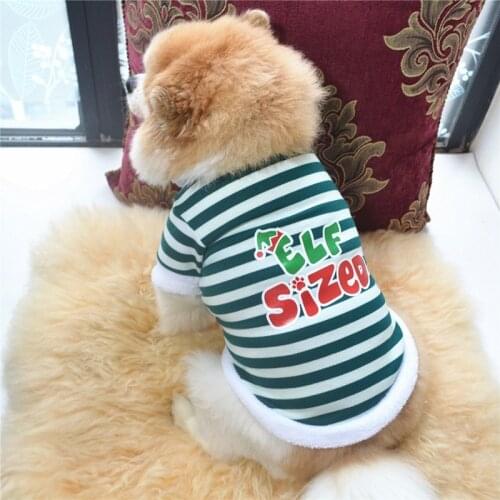 Pet Dog Sweater Warm Comfortable Soft Convenient to Wear Take off Fashionable Striped Pet Clothes Winter