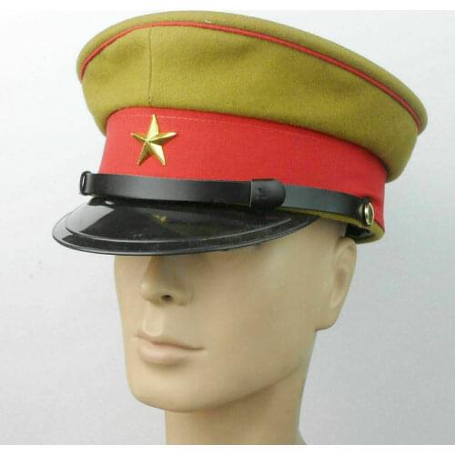 Tomwang2012 SIZE L WW2 IMPERIAL JAPANESE ARMY OFFICERS WOOL VISOR CRUSHER CAP Military HAT