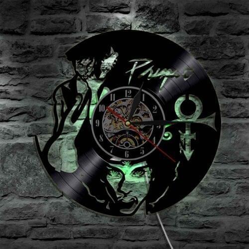Presley Vinyl Clock Led Wall Light Vintage Cool Living Room Interior Decor Record Handmade Gift Lamp Color Change