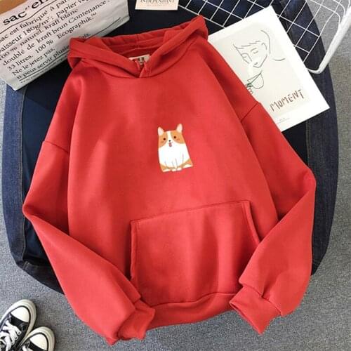 Kawaii Sweatshirt Cartoon Dogs Print Hoodies Women Harajuku Loose Casual Sweet Hoodied Women Ulzzang Cute Korean Autumn Winter