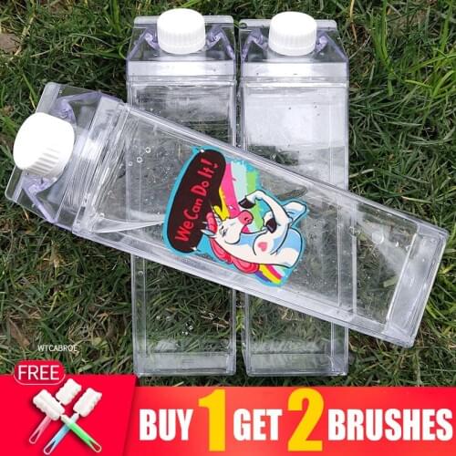 0.5L Cute Drink Bottled Milk My Infuser Water Bottle Drinkware Protein Shaker Bottle Kitchen Items Gourd Sports Herbalife Bottle