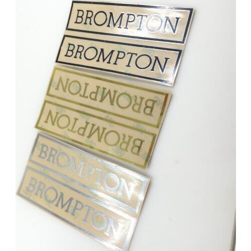 1set Bike Stickers for Brompton folding bike metal sticker tags personalized metal Sticker frame square sign