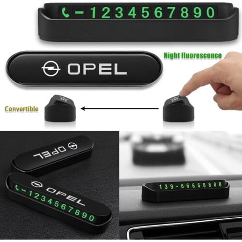 1pcs Car Styling Temporary Parking Card Phone Number Card Sticker for Opel Astra H G J Insignia Mokka Zafira Corsa OPC