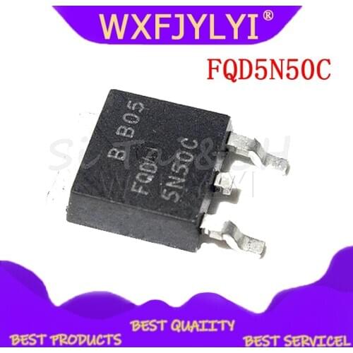10pcs/lot FQD5N50C 5N50 TO-252 MOS FET Tube new original