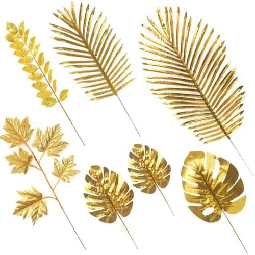 2pcs Small Medium Monstera Deliciosa Green Leaves Artificial Leaf Hawaii Birthday Party Room Decoration Supplies
