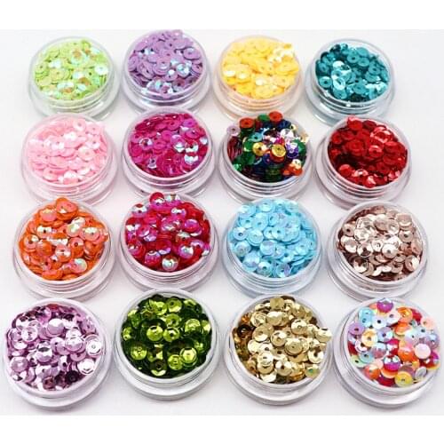20g Color 4mm5mm Series Concave Loose Sequins for Embroidery, Hand-sewn Wedding DIY Crafts Clothing Accessories Beaded Pieces