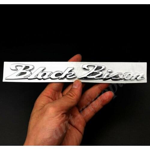 3D Metal Chrome Black Bison Wald Style Car Rear Emblem Badge Decal Sticker