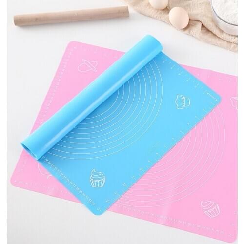 40*50cm Large Size Food Grade Silicone Mat with Scale Kitchen Mix Flour Mats Insulation Pad Baking Tools