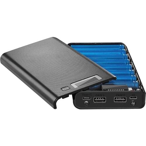 8*18650 Power Bank Case Battery Holder Dual USB LED Display Mobile Phone Charger DIY Shell Case Battery Charging Storage Case