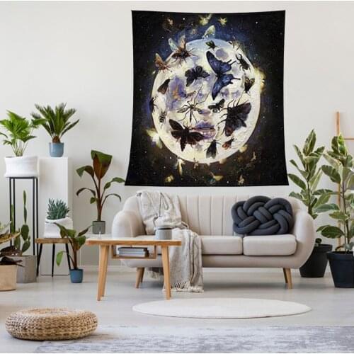 95*73cm Home Art Decoration Background Wall Cloth Nordic Psychedelic Wall Cloth Bedroom Wall Mounted Wall Ceiling Tapestry