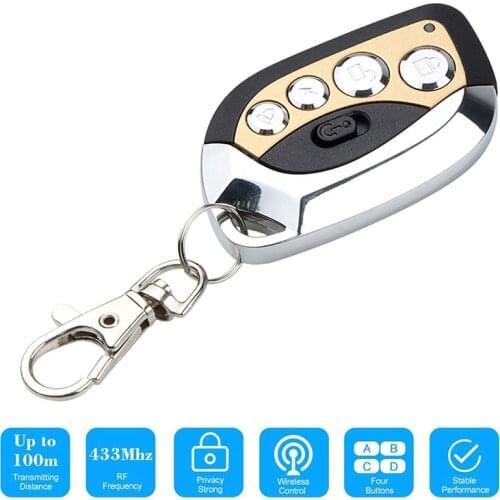 433MHz Wireless Auto Remote Control Duplicator With Battery Adjustable Frequency Car Keychain For Car Alarm Motorcycle