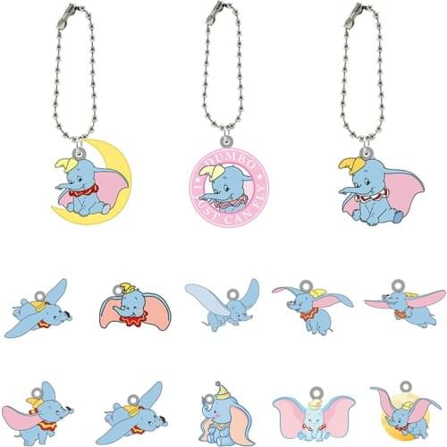 Disney Animation Character Acrylic Doll Keychain Dumbo Anime Theme Keychain Classic Boys And Girls Fashion Jewelry Accessories