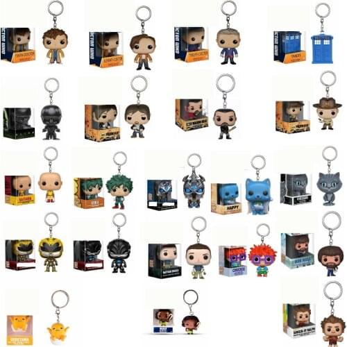 POP Doctor Who 10th/11th/12th Keychain Official The Walking Dead Characters Action Figure Collectible Model Christmas Toys