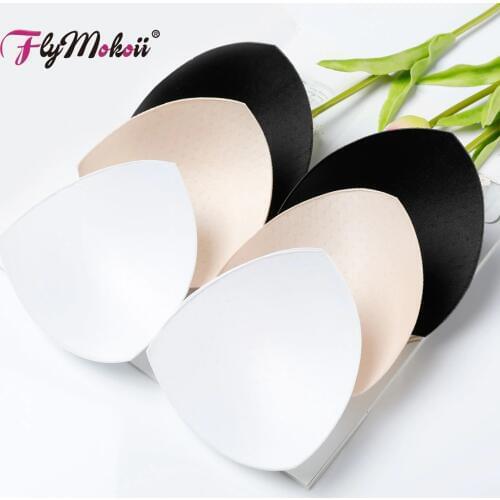 1 pair/Lot New 2018 Women Intimates Bra Accessories Triangle Sponge Swimsuit Pad Breast Chest Enhancers Foam Bra Push Up Inserts