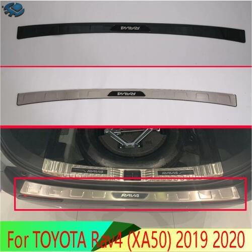 For TOYOTA Rav4 (XA50) 2019 2020 Stainless steel rear bumper protection window sill outside trunks decorative