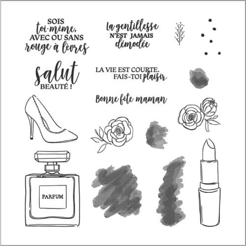 French Alphabet DIY Silicone Clear Stamp Cling Seal Scrapbook Embossing Album Decor