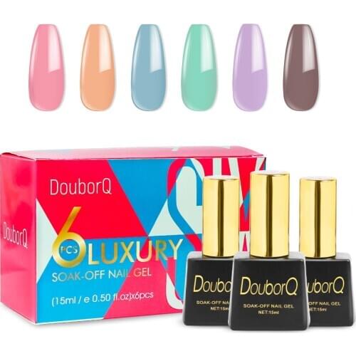 Nail Gel Polish Pink Purple Sky Blue Green Color Semi Permanent Gels Lacquer Soak Off Uv Led Gels Varnish