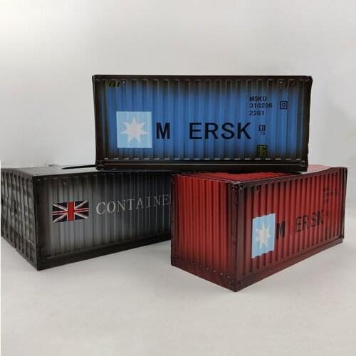 31cm Container Model Toys Wrought Iron Tissue Box Retro Pumping Box Creative Pattern Bar Cafe Decoration Display Gift Collection