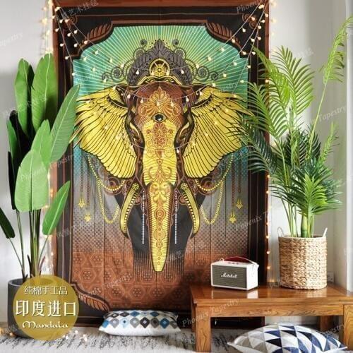 Mandala Handmade Hanging Tapestry Vintage Home Decor Background Cloth Ethnic Tapestries Elephant Beach Towel Yoga Mat Blanket