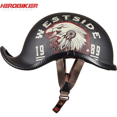 HEROBIKER New Motorcycle Helmet Retro Casco Moto Open Face Motocross Capacete Motorbike Moto Helmet Racing Riding Helmet