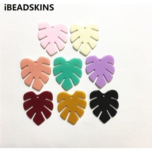 New arrival! 30x25mm100pcs/lot acrylic leaf-shape charms for stud earrings/earrings accessories/Earring parts DIY