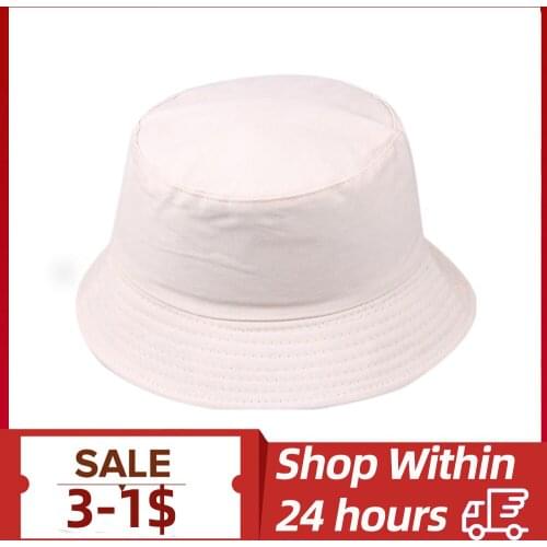 Bucket hat Unisex panama hats bleach fisherman Women sun Bob Solid Color Double Side Beach Sunscreen Summer Hip Hop outdoor Hats
