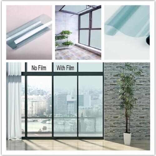 SUNICE UV Proof 75%VLT Light Blue Window Film tint Car/house Window Solar tint 50cmX300cm Self-adhesive 20inchX9.8feet Glass Use