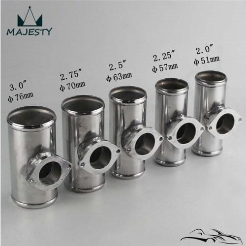 Fit For GD-RS FV RZ BOV Blow Off Valve Adapter 2.75" 70mm Turbo Flange Pipe Silver