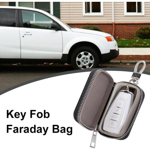 Premium Key Fob Faraday Bag RFID Signal Shielding Faraday Box Anti-Theft Zipper Car Key Portable Signal Shielding Boxs