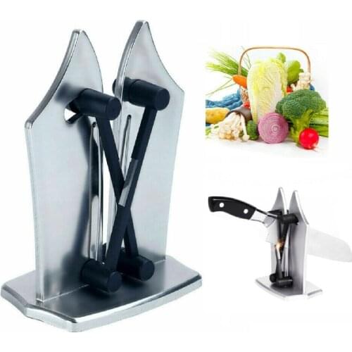 Professional Kitchen Knife Sharpener Elastic Spring Non-slip Base Multipurpose Grinder Sharpener Tungsten Carbide Sharpener Tool