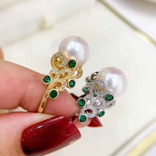 New Gorgeous 925 Sterling Silver Adjustable Finger Ring Base Settings Findings Jewelry Parts Fittings Accessories for Beads