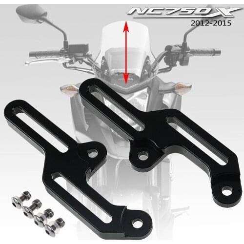 Motorcycle Windscreen Adjusters Airflow Adjustable Windscreen Wind for HONDA NC750X NC 750X NC750 X XD/XA 2012-2015 Black Sliver