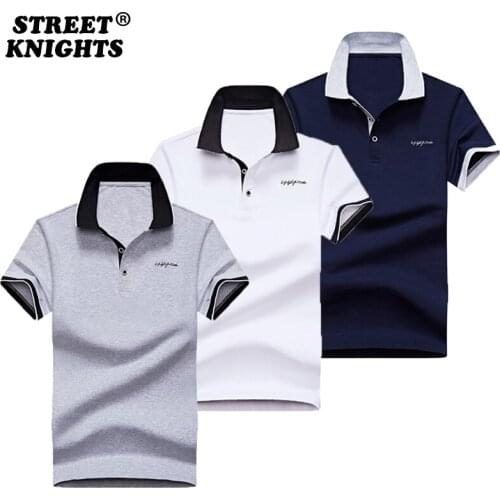 2021 Summer New Men Polo Shirt Embroidered Cotton Polo Shirt Men Casual Fashion Business Solid Color Polo Shirt Men Top Big Size