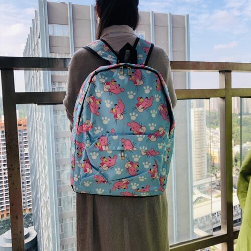 IVYYE Pink Panther Fashion Oxford Backpacks Rucksacks Cartoon Backpack Casual Student Schoolbags travel Knapsack Unisex New