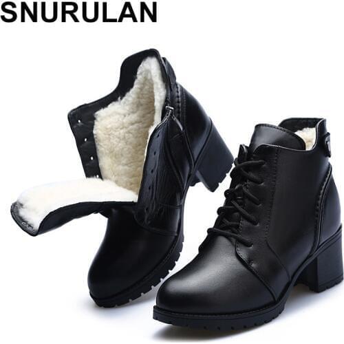 SNURULAN 2019; Winter boots martin; fashionable woolen womens winter boots; Chaussures; womens fur boots ankle boots