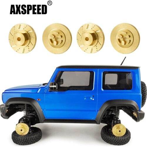 AXSPEED Brass Steering Knuckle Wheel Hub Counterweight Balance Weight Conversion Adapters for Kyosho JIMNY 1/18 RC Car Parts