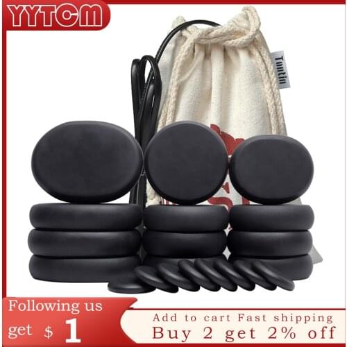 Tontin Hot Stone Massage Set Heater Stress Spa Solan Gezondheidszorg Lava Basalt Ronde Massage Tool Stenen Ce Rosh