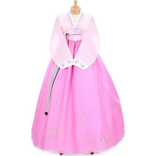 Traditional Hanbok Hanbok 2-piece Set Light Pink and Pink Ladies Hanbok